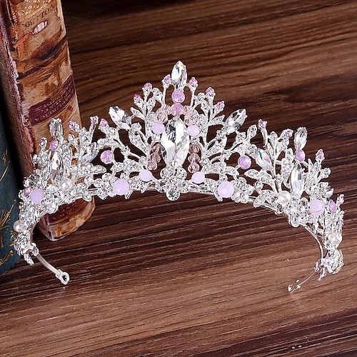 

Crown Tiaras Alloy Wedding Simple With Metal Headpiece Headwear