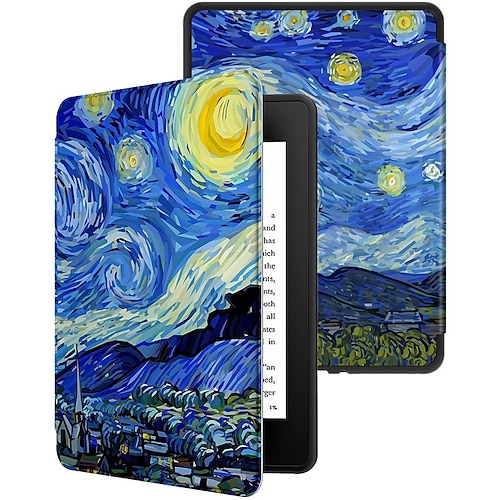 

Case for Kindle Paperwhite (11th Generation-2021) Soft TPU Lightweight Protective Smart Shell Cover with Auto Sleep/Wake Starry Night