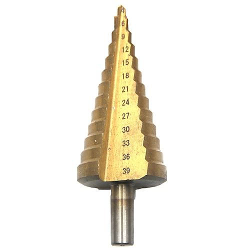 

Step Drill Bits HSS 4mm-39mm Titanium shank Woodworking Power Tools Shank