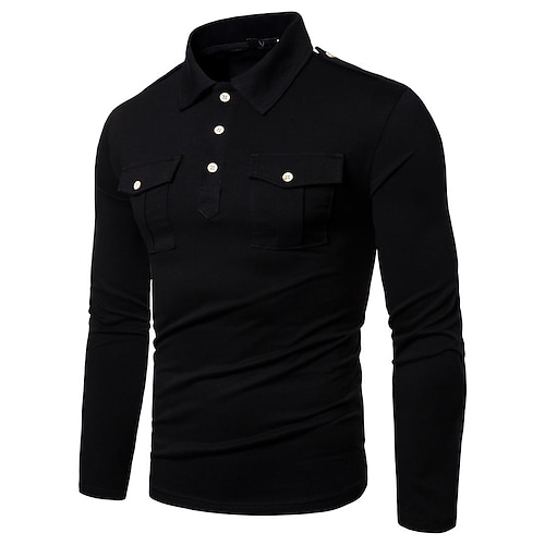 

Men's Golf Shirt Tennis Shirt Quick Dry Moisture Wicking Lightweight Long Sleeve T Shirt Top Slim Fit Solid Color Autumn / Fall Spring Summer Tennis Golf Running
