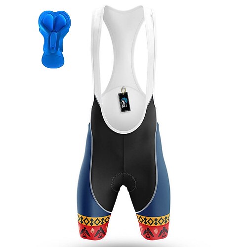 

21Grams Men's Cycling Bib Shorts 3D Padded Shorts Bike Bib Shorts Bottoms Mountain Bike MTB Road Bike Cycling Sports 3D Pad Cycling Breathable Quick Dry Blue Polyester Spandex Clothing Apparel Bike