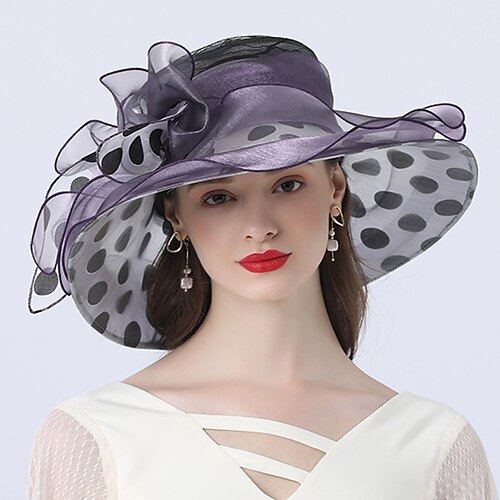 

Femme Chapeau Chapeau de seau Chapeau de soleil Vert Noir Violet Soirée Extérieur Quotidien Floral Floral Pois Portable Coupe Vent Confort