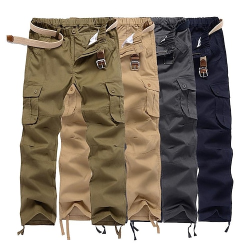 

Men's Cargo Pants Hiking Pants Trousers Work Pants Military Summer Outdoor Ripstop Breathable Quick Dry Multi Pockets Pants / Trousers Bottoms ArmyGreen Army Yellow Cotton Climbing Camping / Hiking