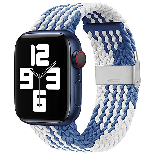 

Smartwatch Band Compatible with Apple Watch Bands 38mm 40mm 41mm 42mm 44mm 45mm, Stretchable Braided Solo Loop Elastics Women Men Replacement Sport Wristband for iWatch Series 7/6/SE/5/4/3/2/1