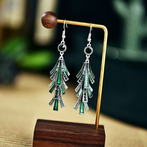 

Women's Drop Earrings Geometrical Fireworks Stylish Simple Boho Earrings Jewelry Green / Black / Purple For Party Holiday 1 Pair