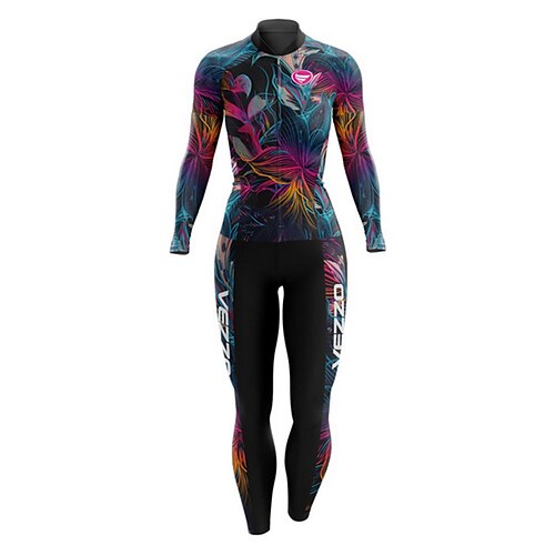 

Women's Cycling Jersey with Shorts Triathlon Tri Suit Long Sleeve Mountain Bike MTB Road Bike Cycling Black Blue Bike Clothing Suit Breathable Quick Dry Sweat wicking Polyester Sports Clothing Apparel