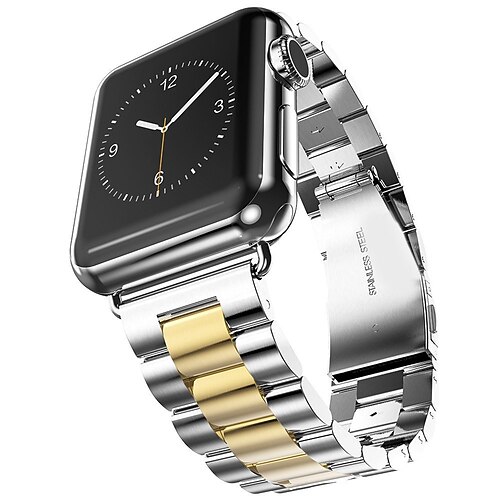 

1 pcs Smart Watch Band for Apple iWatch Series 8 7 6 5 4 3 2 1 SE Apple Watch Stainless Steel Smartwatch Strap Solid Business Band Metal Band Replacement Wristband