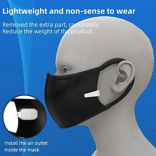 

Reusable Portable Fan For Face Mask Clip-On Air Filter USB Rechargeable Exhaust Mini Fans Personal Wearable Air Purifiers
