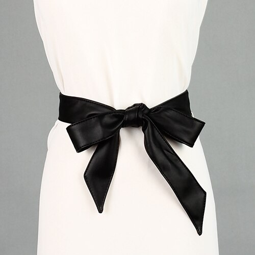 

Women's Unisex Wide Belt Corset Belt PU Leather Buckle Free Bow Decor Casual Classic Party Daily White Black