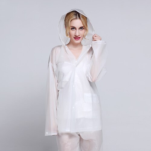 

Thickened Eva Raincoat Split Type Transparent Rainstorm Protection Outdoor Cycling Non-disposable Raincoat Suit