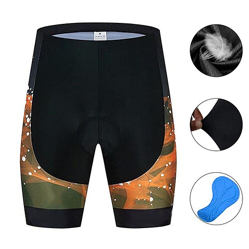 

21Grams Men's Bike Shorts Cycling Shorts Bike Padded Shorts / Chamois Bottoms Mountain Bike MTB Road Bike Cycling Sports Dot 3D Pad Cycling Breathable Quick Dry Green Purple Polyester Spandex