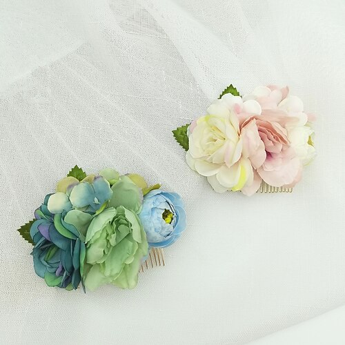 

Flower Hair Clips Hairpins Floral Brooches Pin Boho Hair Clip Rose Hair Accessories For Women Girls Lady Bridal Women