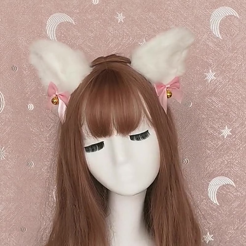 

fascia orecchie di gatto con accessori per capelli a campana accessori per la testa pelosi carino costume cosplay anime per feste in maschera per feste in maschera