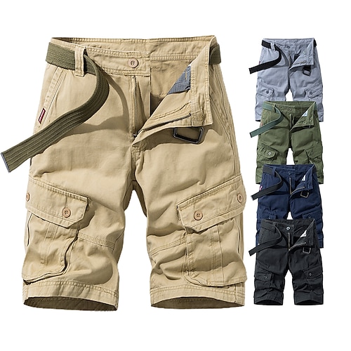 

Men's Cargo Shorts Hiking Shorts Military Summer Outdoor 10"" Breathable Quick Dry Multi Pockets Sweat wicking Bottoms Green Black Cotton Hunting Fishing Climbing 30 32 34 36 38 / Wear Resistance
