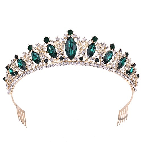 

Crown Tiaras Alloy Wedding Simple With Metal Headpiece Headwear