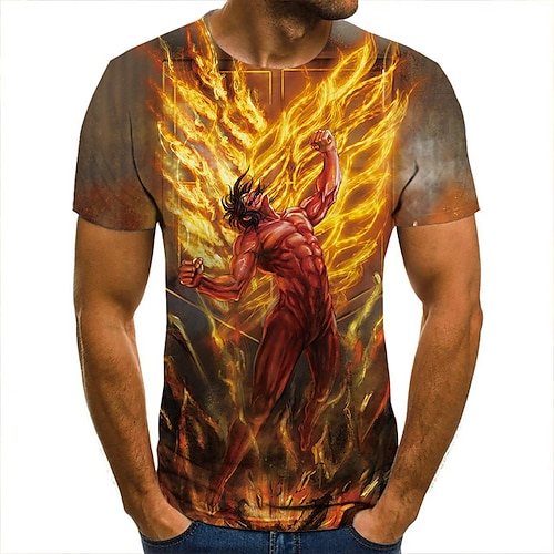 

Inspired by Attack on Titan Eren Jaeger Wings of Freedom Levi·Ackerman Cosplay Costume T-shirt Cartoon Anime Harajuku Graphic Kawaii T-shirt For Men's Women's Unisex Adults' Hot Stamping 100