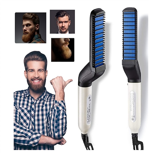 

Multifunctional Electric Hair Comb Brush Beard Straightener Beard Straightening Comb Straight Hair Curler Styling Tools