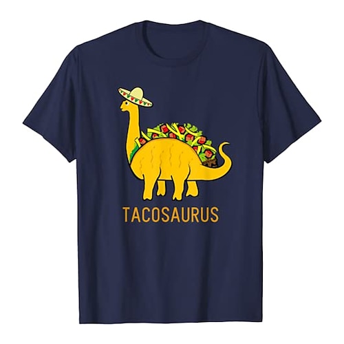 

Inspired by Cinco de Mayo Fiesta Tacosaurus Taco Dinosaur T-shirt Gym Top Back To School Pattern Mexico Independence Day Day of the Dead T-shirt For Men's Women's Unisex Adults' Hot Stamping 100