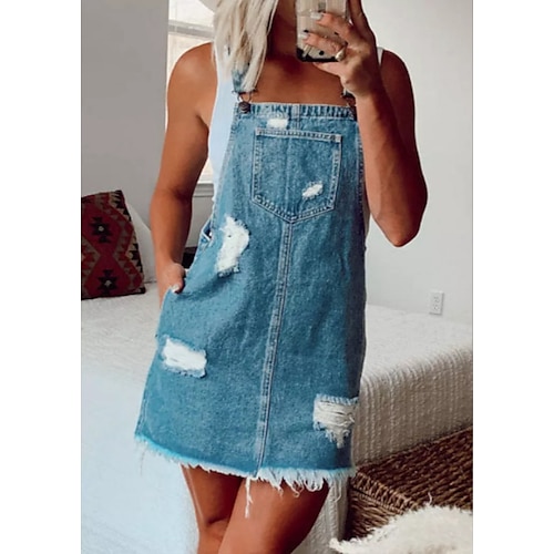 

Women's Casual Dress Mini Dress Blue Sleeveless Pure Color Ruched Spring Summer Square Neck Casual 2023 M L XL XXL 3XL