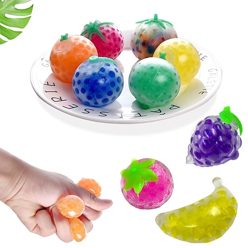 

2pcs Squishy Balls Fidget Toy Fruit Water Bead Filled Squeeze Stress Balls Sensory Stress Mini Ball Toy Stress Relief for ADHDOCDAutism Depressions -for Boy Girl and Adults (Random)
