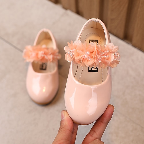 

Chica Bailarinas Diario Zapatos para niña florista Día del Niño Zapatos escolares PU Zapatos escolares Niños pequeños (4-7ys) Diario Zapatos de Paseo Flor Negro Rosa Blanco Otoño Primavera / Goma