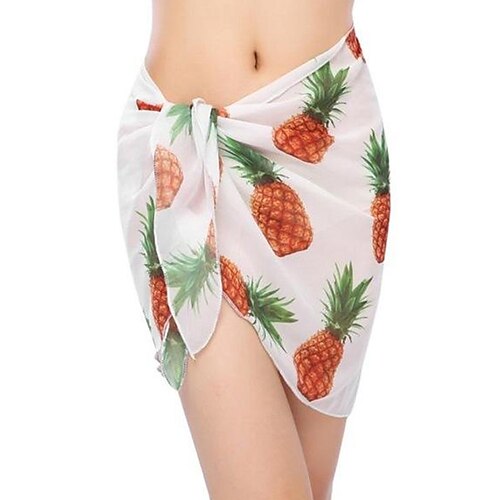 

Women's Swimwear Cover Up Swim Shorts wrap Normal Swimsuit Printing Tree Flower Green White Black Blue Purple Bathing Suits New Vacation Fashion / Sexy / Modern