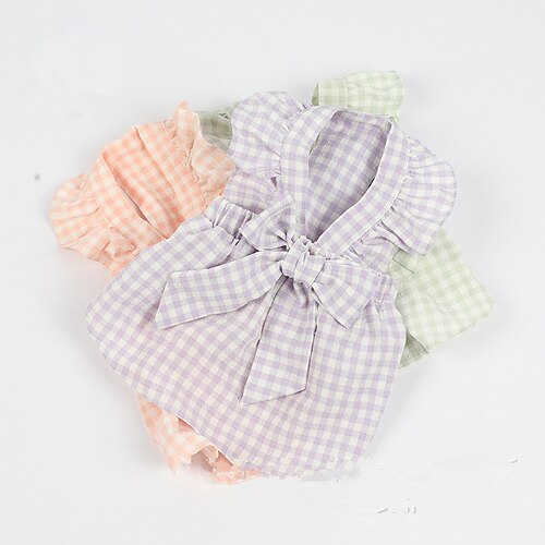 

Plaid Bow Skirt Pet Clothes Cat and Dog Clothes Teddy Bichon Pet Dress Cat Skirt Girl Dog Clothes Puppy Dress Girl Puppy Clothes