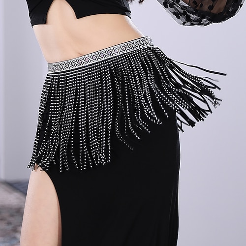 

Belly Dance Dance Accessories Waist Accessory Beading Tassel Crystals / Rhinestones Women's Training Performance Tulle