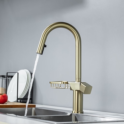 

Kitchen faucet - Single Handle One Hole Chrome / Electroplated / Painted Finishes Pull-out / Pull-down / Standard Spout / Tall / High Arc Centerset Modern Contemporary Kitchen Taps
