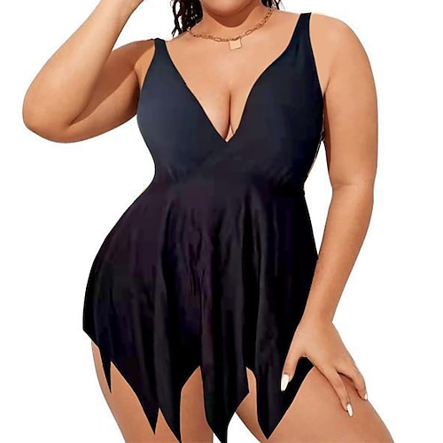 

Mujer Bañadores Tankini 2 piezas Talla Grande Traje de baño Estampado para bustos grandes Floral Negro Escote en V Trajes de baño nuevo Vacaciones Moda / Sensual / Moderno / Sujetador Acolchado