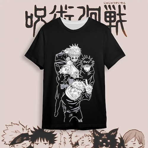 

Inspired by Jujutsu Kaisen Itadori Yuji T-shirt Cartoon Manga Anime Harajuku Graphic Kawaii T-shirt For Men's Women's Unisex Adults' 3D Print 100% Polyester