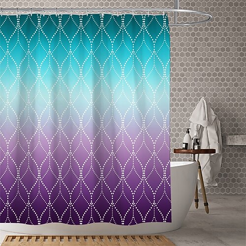 

Waterproof Fabric Shower Curtain Bathroom Decoration and Modern and Geometric.The Design is Beautiful and DurableWhich makes Your Home More Beautiful.