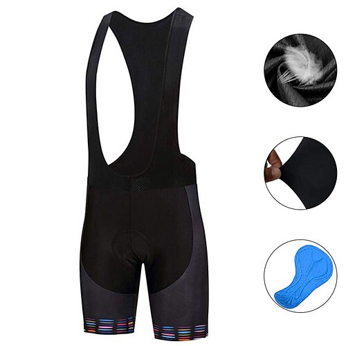 

21Grams Men's Cycling Bib Shorts 3D Padded Shorts Bike Bib Shorts Bottoms Mountain Bike MTB Road Bike Cycling Sports 3D Pad Cycling Breathable Quick Dry Black Polyester Spandex Clothing Apparel Bike