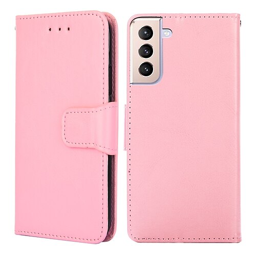 

Phone Case For Samsung Galaxy Full Body Case S22 S21 S20 Plus Ultra FE Portable Card Holder Shockproof Solid Colored PU Leather TPU