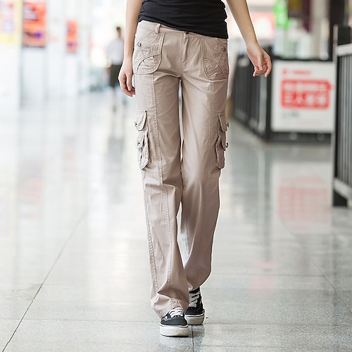 Sueded Twill Khaki Cargo Pants Grace And Lace, 45% OFF