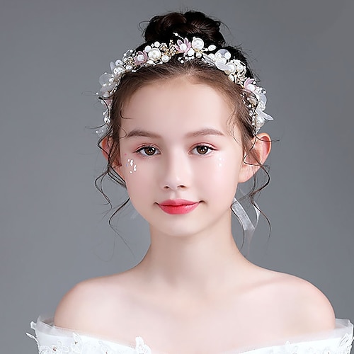 

Crown Tiaras Headbands Headpiece Imitation Pearl Alloy Wedding Party / Evening Retro With Faux Pearl Headpiece Headwear