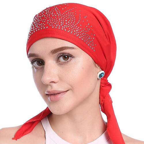 

Arabian Muslim Adults Women's Cosplay Abaya Hijab / Khimar Scarf For Party Festival Polyester Diamond Look Headpiece
