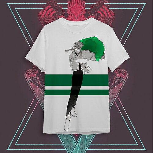 

Inspired by Chainsaw Man Makima T-shirt Cartoon 100% Polyester Anime Harajuku Graphic Kawaii T-shirt For Men's / Women's / Couple's
