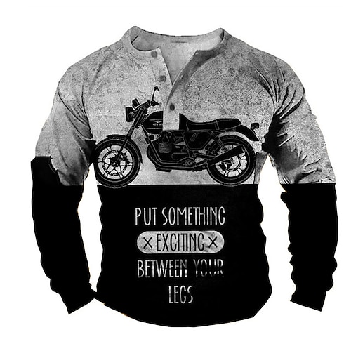 

Men's Unisex Sweatshirt Pullover Gray Color Block Graphic Prints Motorcycle Print Casual Daily Sports 3D Print Designer Casual Big and Tall Spring & Fall Clothing Apparel Hoodies Sweatshirts Long