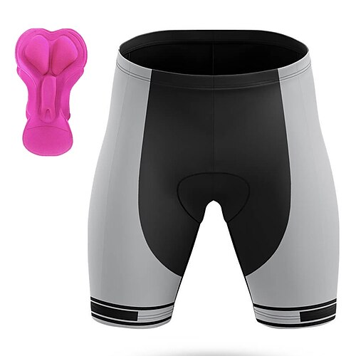 

21Grams Women's Bike Shorts Cycling Shorts Bike Padded Shorts / Chamois Bottoms Mountain Bike MTB Road Bike Cycling Sports Patchwork 3D Pad Cycling Breathable Quick Dry Grey Polyester Spandex