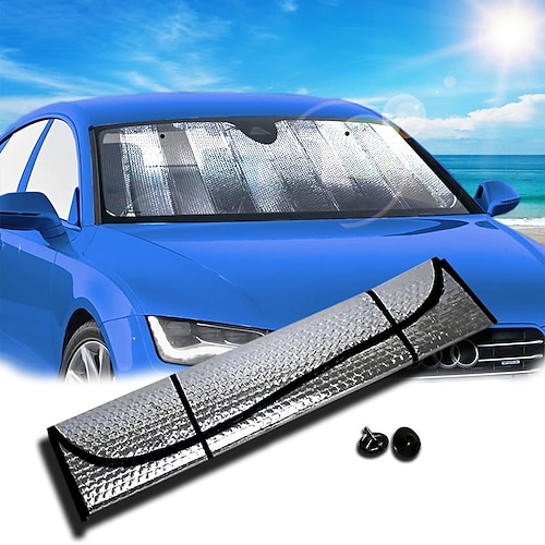 

Deals Silver Accordion Sunshade Car Windshield Sun Shade Reflector