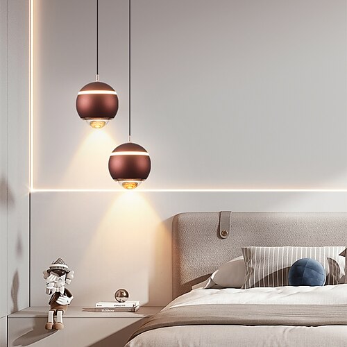 

10 cm lampada a sospensione design singolo led isola luce vetro stile nordico comodino sala da pranzo camera da letto 220-240 v