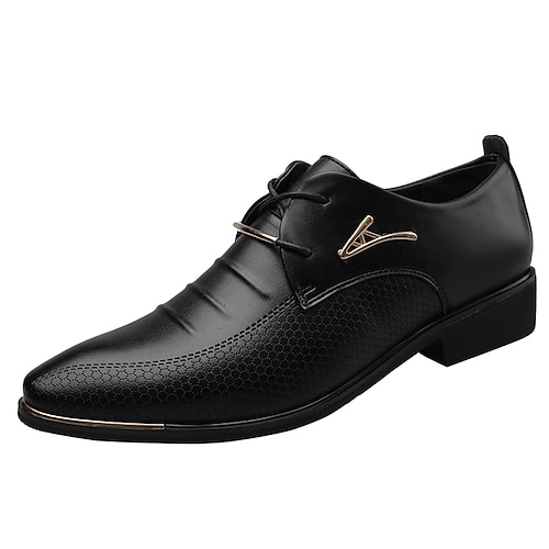 Bărbați Oxfords Pantofi Derby Pantofi formali Pantofi rochie Pantofi smoking Afacere Zilnic Birou și carieră PU Rezistență la uzură Dantelat Negru Maro Primăvară Toamnă