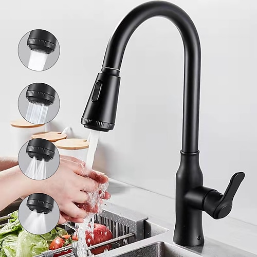 

Kitchen faucet - Single Handle One Hole Painted Finishes Pull-out / Pull-down Centerset Modern Contemporary Kitchen Taps