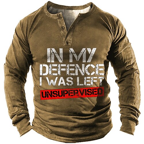 

Men's Sweatshirt Pullover Brown Graphic Letter Sports & Outdoor Casual Daily 3D Print Plus Size Basic Vintage Designer Spring & Summer Clothing Apparel Hoodies Sweatshirts Long Sleeve / Military