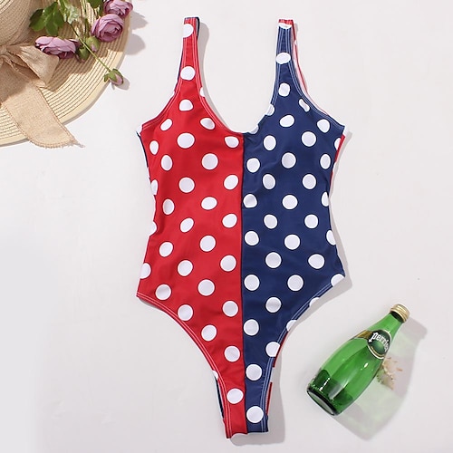 

Women's One Piece Swimsuit Bodysuit Bathing Suit Breathable Quick Dry Lightweight Sleeveless Swimming Surfing Beach Water Sports Patchwork Summer