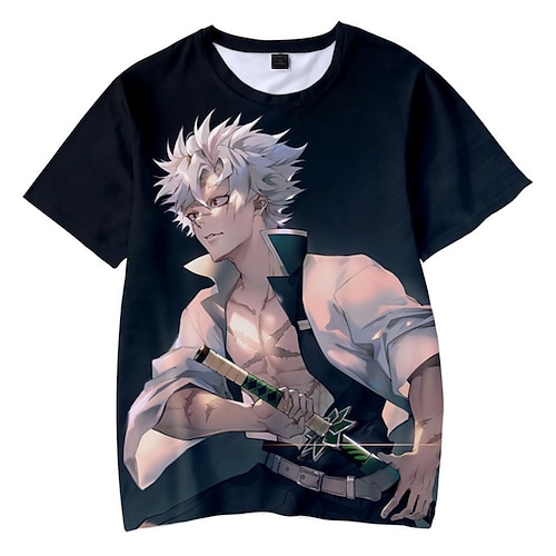 

Inspired by Demon Slayer: Kimetsu no Yaiba Sanemi Shinazugawa T-shirt Cartoon Manga Anime Harajuku Graphic Kawaii T-shirt For Men's Women's Unisex Adults' 3D Print 100% Polyester