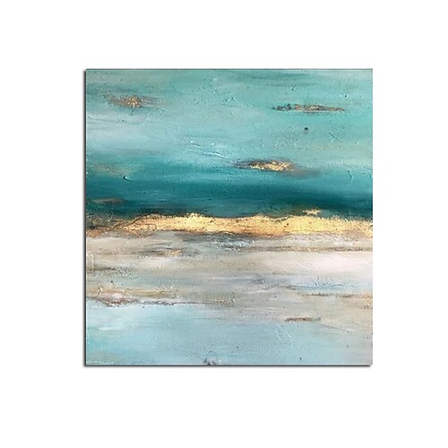 

Oil Painting Hand Painted Square Abstract Landscape Contemporary Modern Rolled Canvas (No Frame)