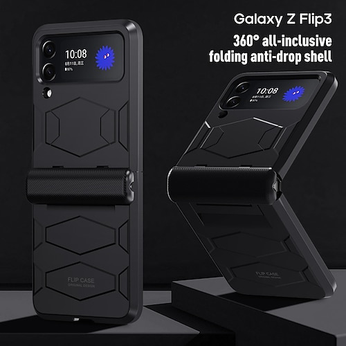 

Phone Case For Samsung Galaxy Back Cover Z Flip 3 Portable Shockproof Solid Colored PC