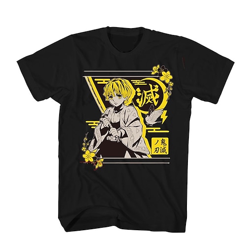 

Inspired by Demon Slayer: Kimetsu no Yaiba Kamado Nezuko Agatsuma Zenitsu Tomioka Giyuu T-shirt Anime 100% Polyester Anime Harajuku Graphic Kawaii T-shirt For Men's / Women's / Couple's